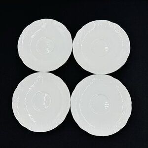Vista Alegre Portugal MANUELINE WHITE 5.5" Saucers Set of 4
